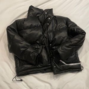 Oversized Misguided heavy black puffer size 2